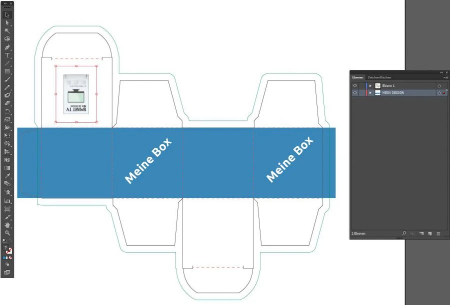 Schritt 4: Platzieren Sie in Ihrer DESIGN Ebene Ihr Wunschdesign.