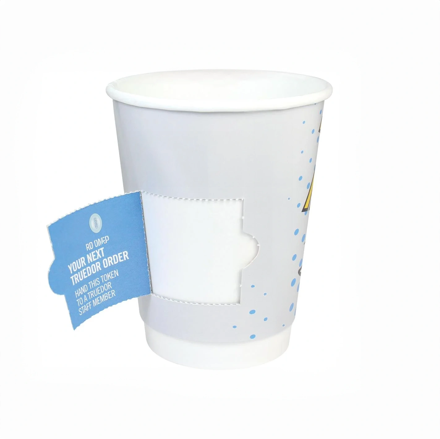 Becher mit Gutschein