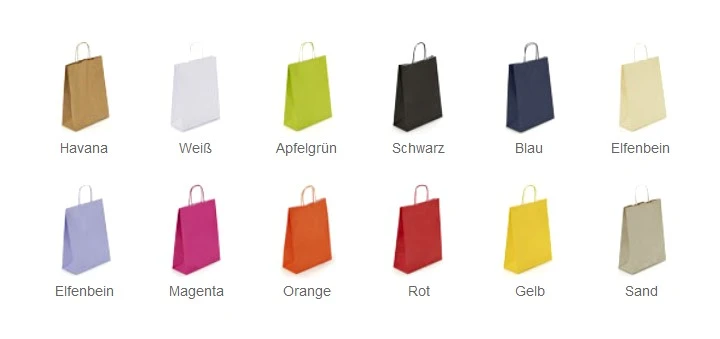 Auswahl der Taschenfarbe