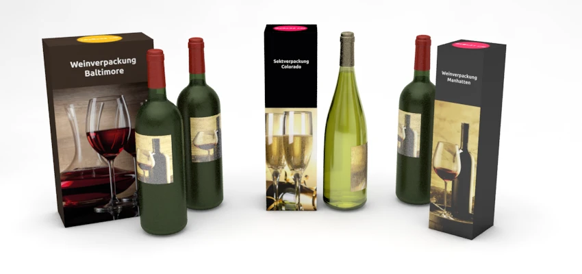 Verpackung für Sektflaschen (1 Flasche)  1