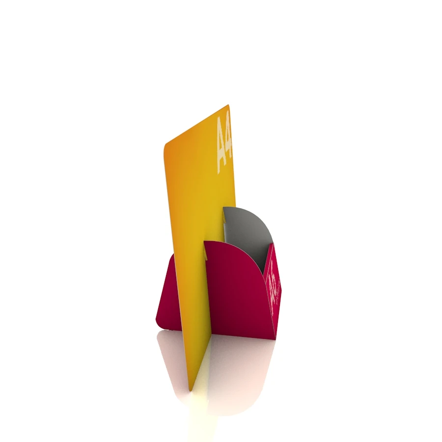 Display Aufsteller "Kokkari" (A4 Quer Display mit DIN A6 Regalfach) 1