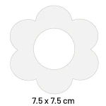 7.7 x 7.7  cm